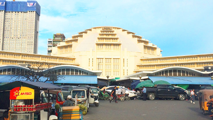 【カンボジア】プノンペンの巨大市場「セントラルマーケット」！中央がドーム型のモダン建築